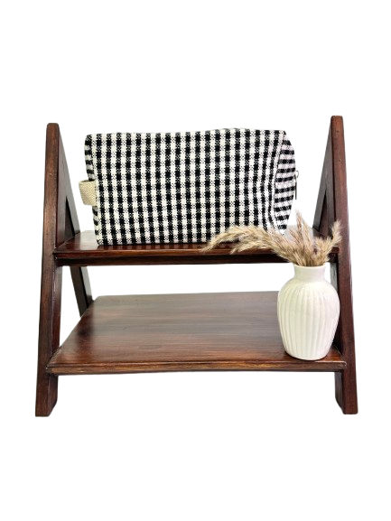 BW Checks Vanity Pouch