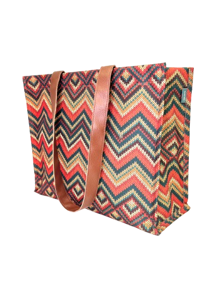ZigZag Weave Box Tote Bag