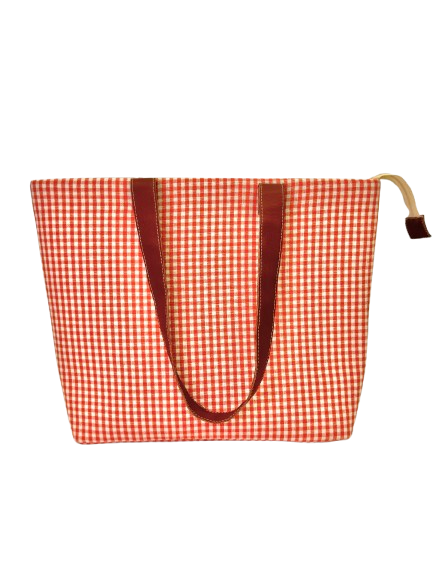 Checkered Office Tote