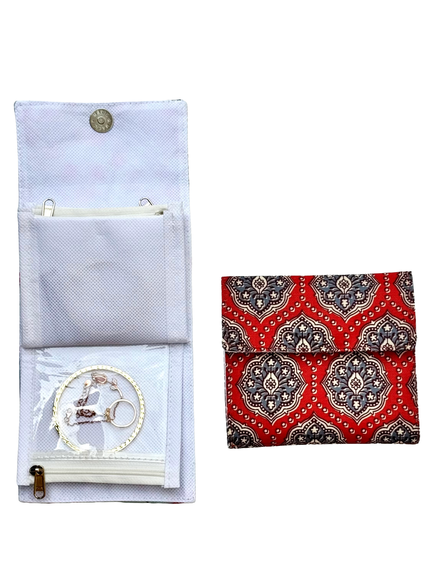 Ajrakh Bloom Jewel Pouch