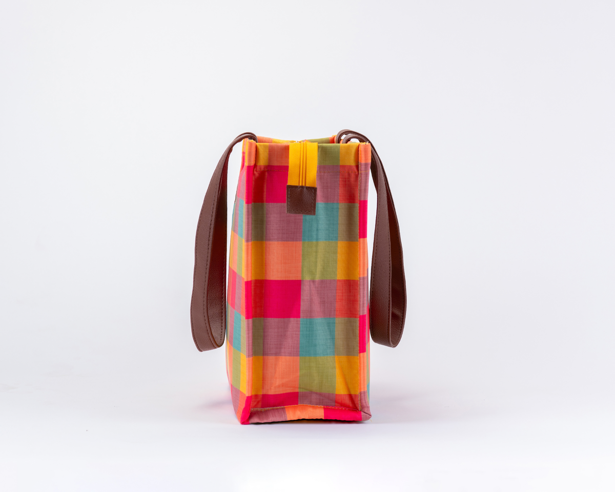 Box Tote Bag – Mylapore Checks