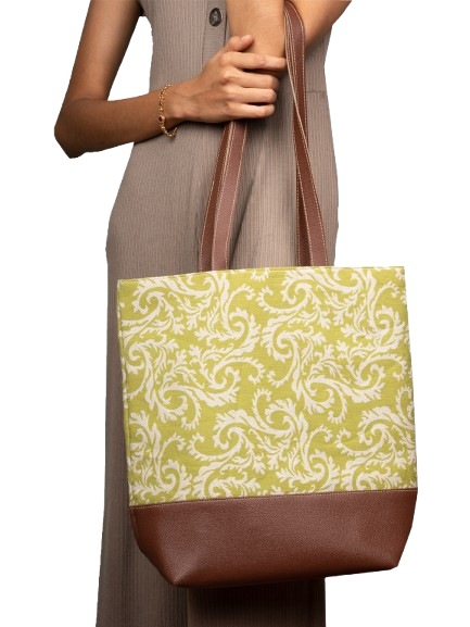 Lime Lace Patch Tote