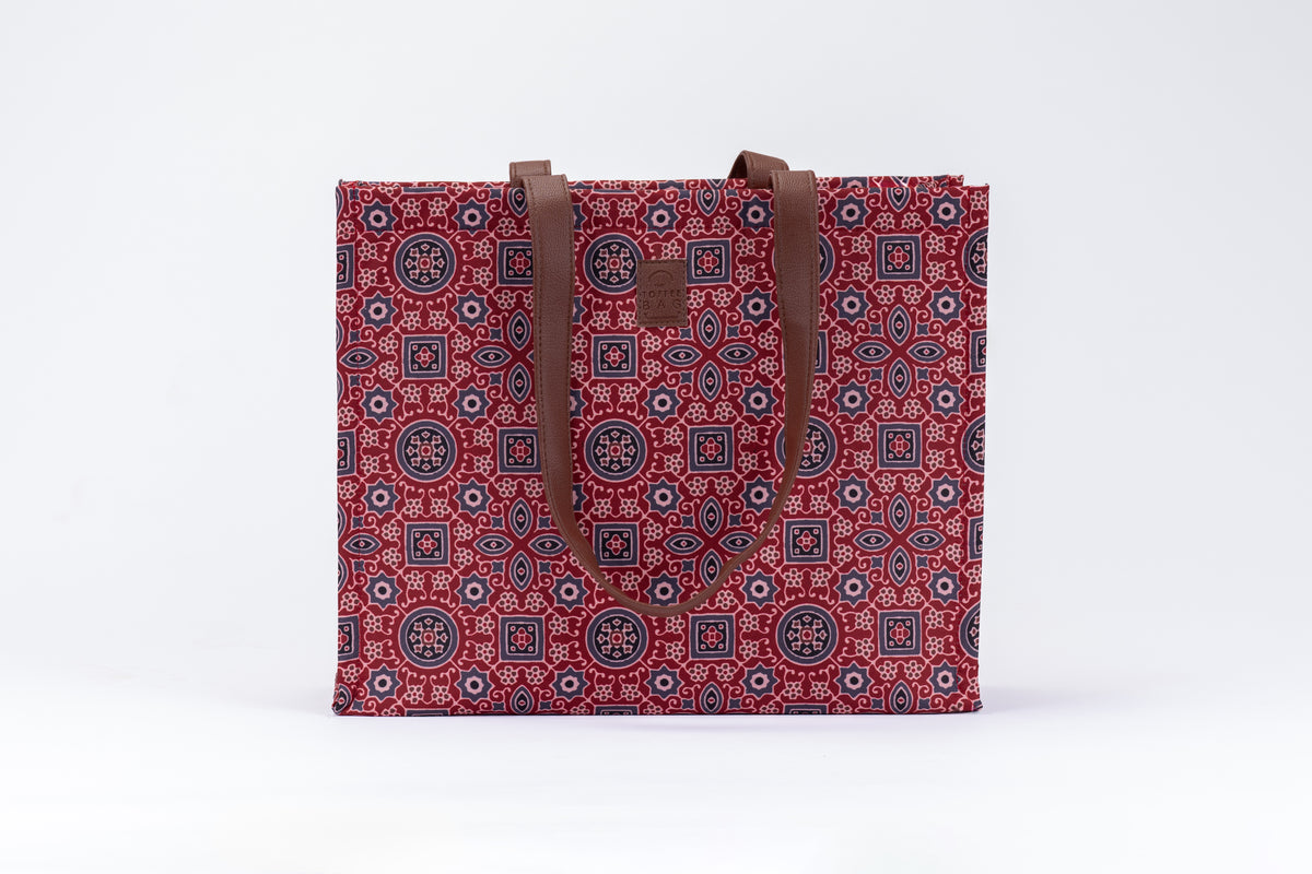 Box Tote- Royal Ajrakh