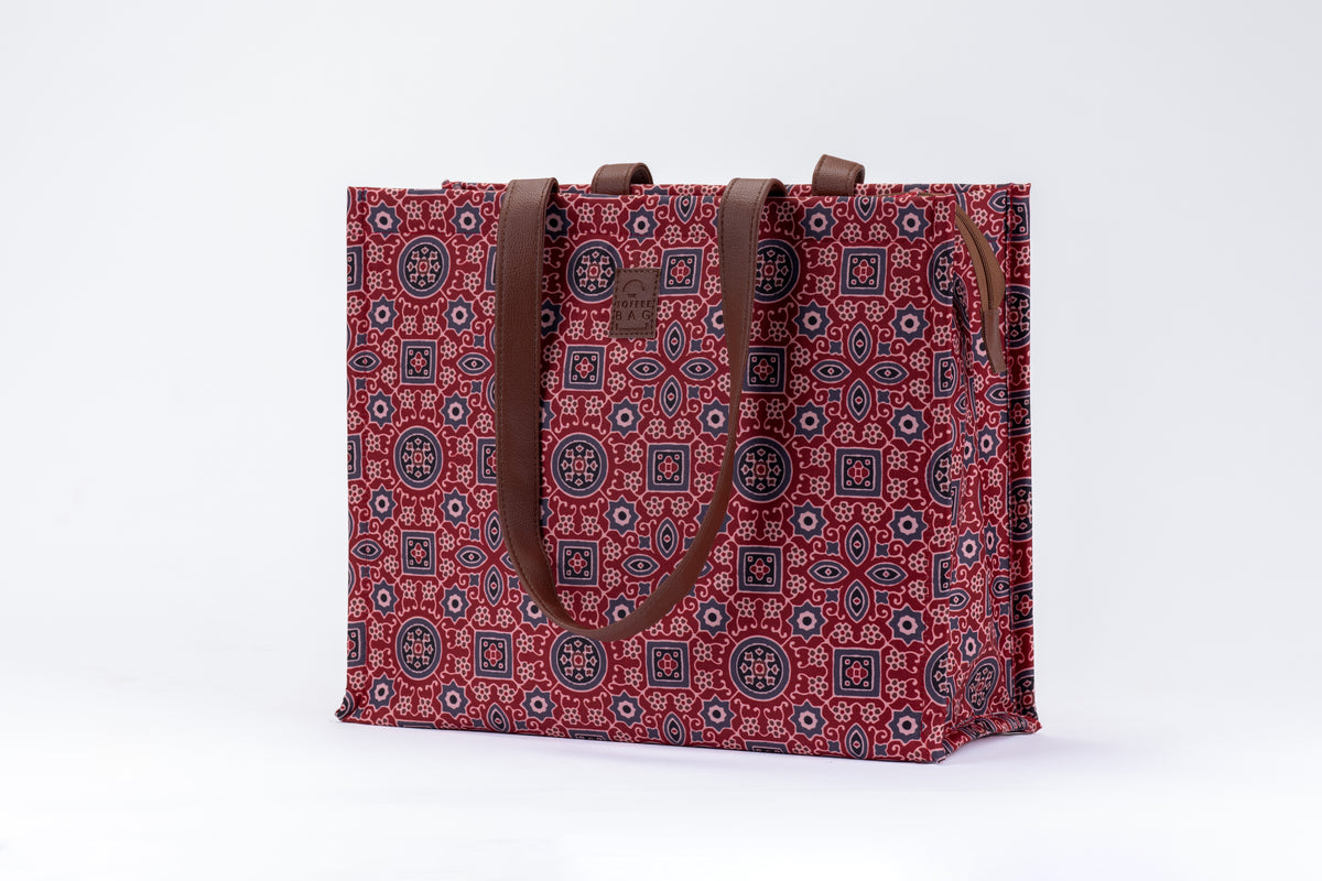 Box Tote- Royal Ajrakh