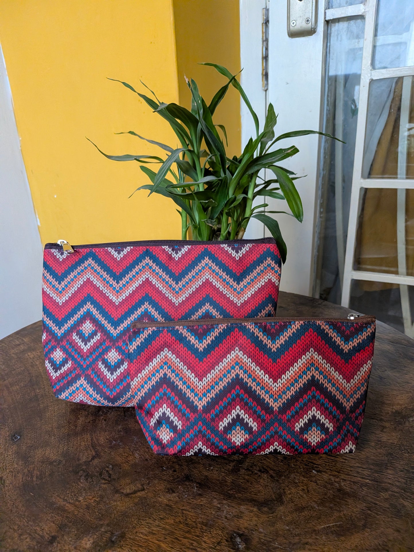 Combo Pouch - Zigzag Weave