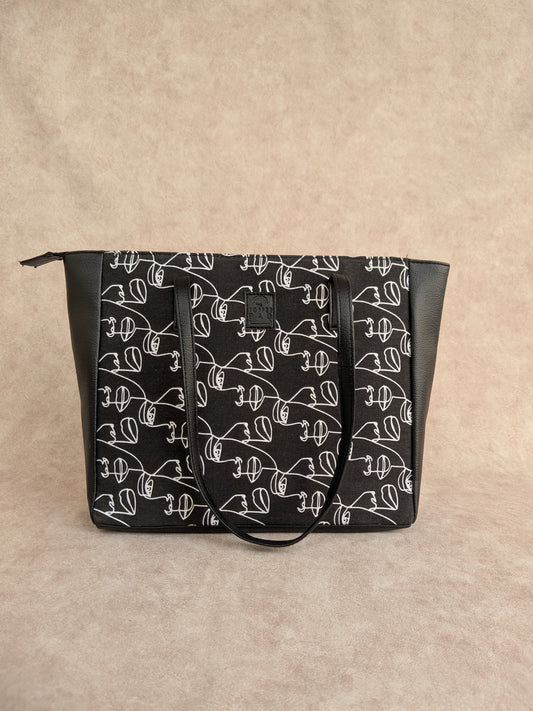 Office Bag 2.0 - Doodle face Tote