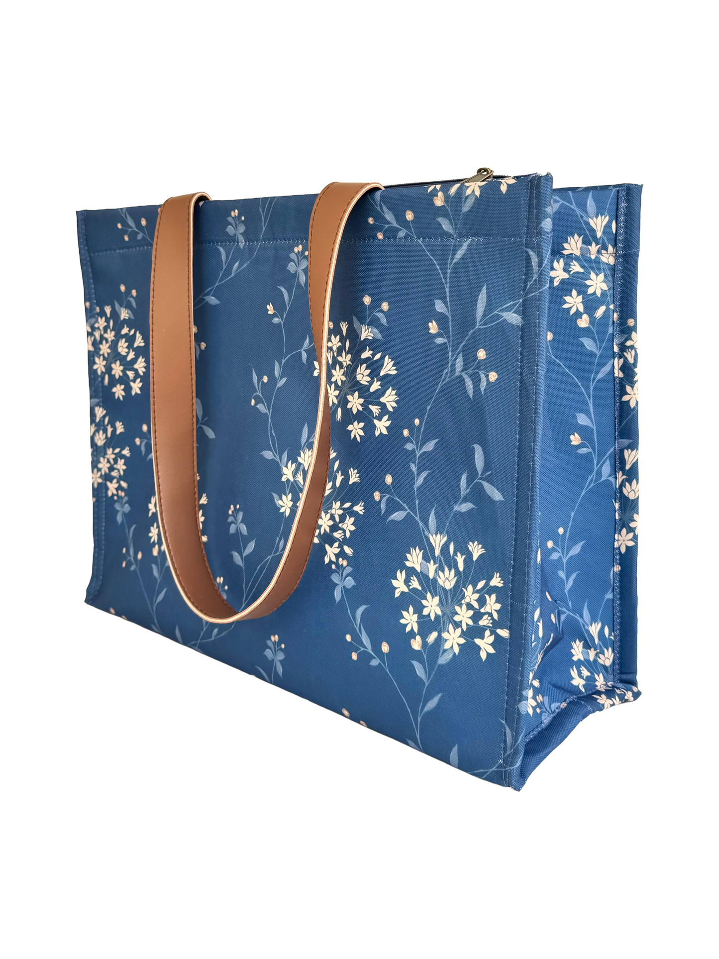 Box Tote - Indigo Bloom