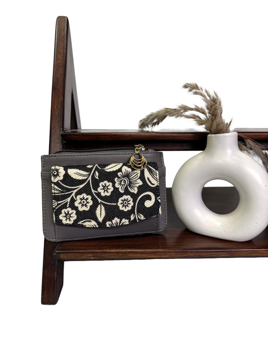 MidNight Bloom (Grey) Card Wallet